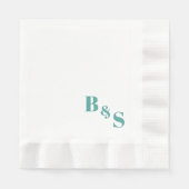 Einfache und elegante Hochzeitsreise-Empfang Party Serviette (Vorderseite)