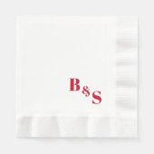 Einfache und elegante Hochzeitsreise-Empfang Party Serviette (Vorderseite)