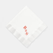 Einfache und elegante Hochzeitsreise-Empfang Party Serviette (Ecke)