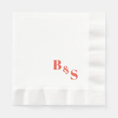 Einfache und elegante Hochzeitsreise-Empfang Party Serviette (Vorderseite)