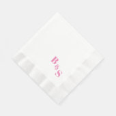 Einfache und elegante Hochzeitsreise-Empfang Party Serviette (Ecke)