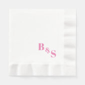 Einfache und elegante Hochzeitsreise-Empfang Party Serviette (Vorderseite)