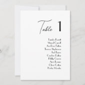 Einfache und elegante Hochzeitstisch-Sitzkarten Einladung (Vorderseite)