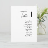 Einfache und elegante Hochzeitstisch-Sitzkarten Einladung (Stehend Vorderseite)