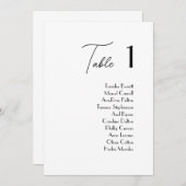 Einfache und elegante Hochzeitstisch-Sitzkarten Einladung (Vorne/Hinten)