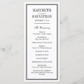 Einfache und elegante Hochzeitszeremonie Programmk Programm (Vorderseite)