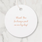 Einfache und elegante Initialen für die Hochzeit Geschenkanhänger (Rückseite)