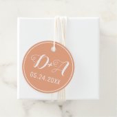 Einfache und elegante Initialen für die Hochzeit Geschenkanhänger (Beispiel)