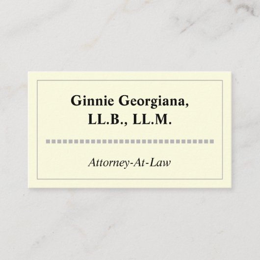 Einfache und elegante juristische Karte (Vorderseite)