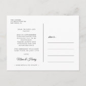 Einfache und elegante Liebe ist ein Update für die Postkarte (Rückseite)