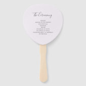 Einfache und elegante Lila Hochzeitsprogramme Fächer (Rückseite)