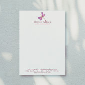 Einfache und elegante Lila Libelle Letterhead Briefbogen