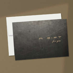 Einfache und elegante Männergeschenkgutschrift