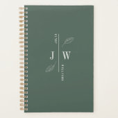 Einfache und elegante Monogram Mineral Green Planer (Vorderseite)