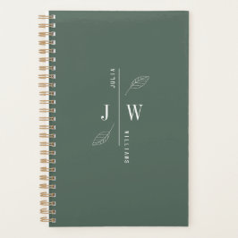 Einfache und elegante Monogram Mineral Green Planer