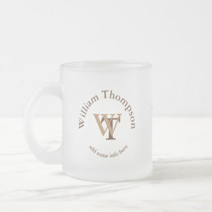einfache und elegante Monogramm Mattglastasse