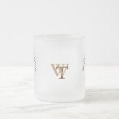 einfache und elegante Monogramm Mattglastasse (Mittel)
