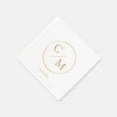 Einfache und elegante Monogramm Serviette Napkins (Ecke)