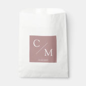 Einfache und elegante Monogramm Serviette Napkins Geschenktütchen (Vorderseite)
