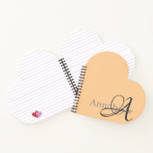 Einfache und elegante Monogramm und Name Notizblock (Innenseite)