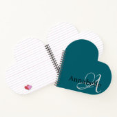 Einfache und elegante Monogramm und Name Notizblock (Innenseite)