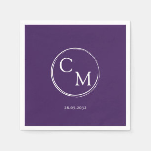 Einfache und elegante Monogrammserviette Serviette