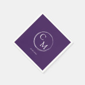 Einfache und elegante Monogrammserviette Serviette (Ecke)