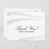 Einfache und elegante Musical Dankeschön Karten (Vorne/Hinten)