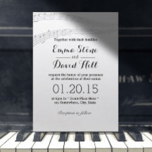 Einfache und elegante Musiknoten Hochzeiten