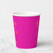 Einfache und elegante Orange Neon Pink Fairy Pappbecher (Links)