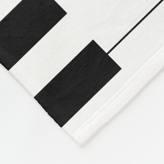 Einfache und elegante Piano-Tastatur in Schwarz un Fleecedecke (Ecke)