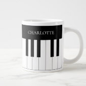 Einfache und elegante Piano-Tastatur in Schwarz un Jumbo-Tasse (Rechts)