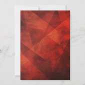 Einfache und elegante Red Bachelor Party Einladung (Rückseite)