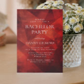 Einfache und elegante Red Bachelor Party Einladung