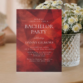 Einfache und elegante Red Bachelor Party Einladung