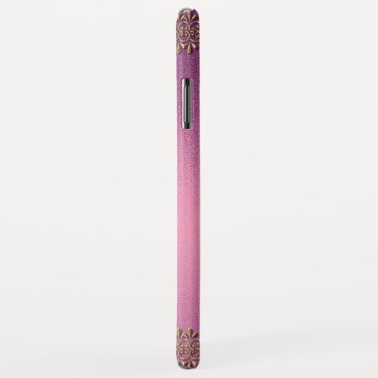 Einfache und elegante Rose und Golddecke  Case-Mate iPhone Hülle (Hinten/Rechts)