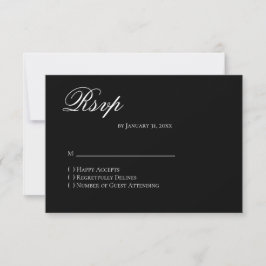 Einfache und elegante RSVP-Karte RSVP Karte
