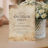 Einfache und elegante Rustikale Bachelor Party Einladung