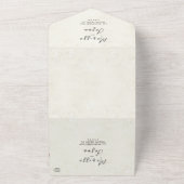 Einfache und elegante Rustikale Beige Hochzeit All In One Einladung (Außenbereich)