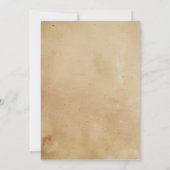 Einfache und elegante rustikale Taufe für Mädchen Einladung (Rückseite)