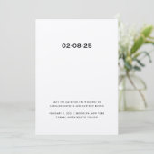 Einfache und elegante Save the Date-Karte Save The Date (Stehend Vorderseite)
