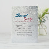 Einfache und elegante Schneeflocken Geheimnisvolle Einladung (Stehend Vorderseite)