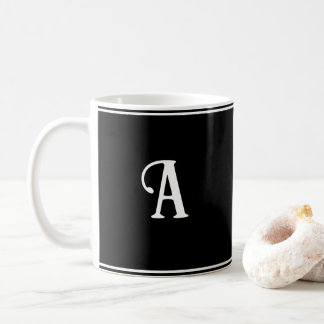 Einfache und elegante Schwarz-Weiß-Eigenart Kaffeetasse