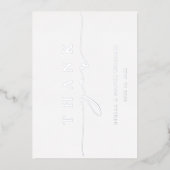 Einfache und elegante Silver Foil Dankeschön Karte (Vorderseite)