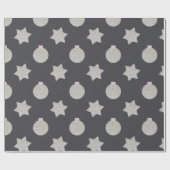 Einfache und elegante Sterne und Ornamente Geschenkpapier (Flach)