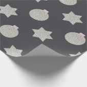 Einfache und elegante Sterne und Ornamente Geschenkpapier (Ecke)