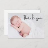 Einfache und elegante Taufe Baby Dankkarte Dankeskarte (Vorne/Hinten)