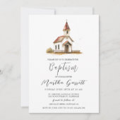 Einfache und elegante Taufkirche Einladung (Vorderseite)