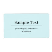 Einfache und elegante Textvorlage | Babyblau (Vorne)