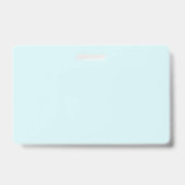 Einfache und elegante Textvorlage | Babyblau Ausweis (Rückseite)